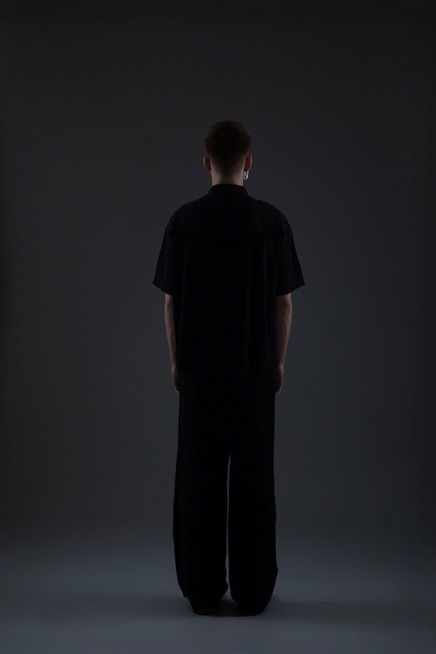 HALF SLEEVES ZIP CREPE
