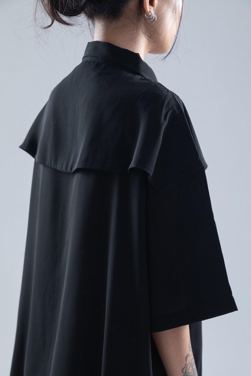 HALF SLEEVES ZIP CREPE