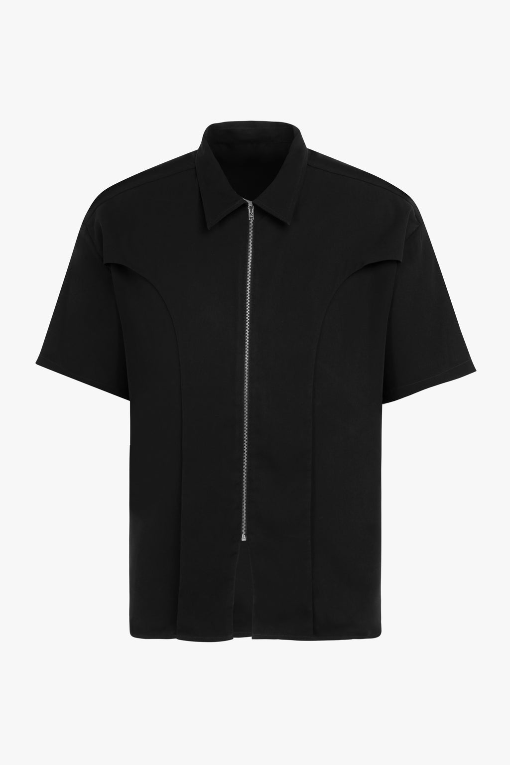 HALF SLEEVES ZIP CREPE