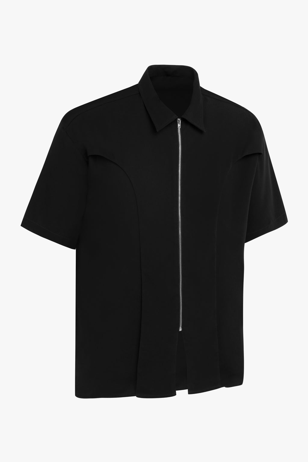 HALF SLEEVES ZIP CREPE